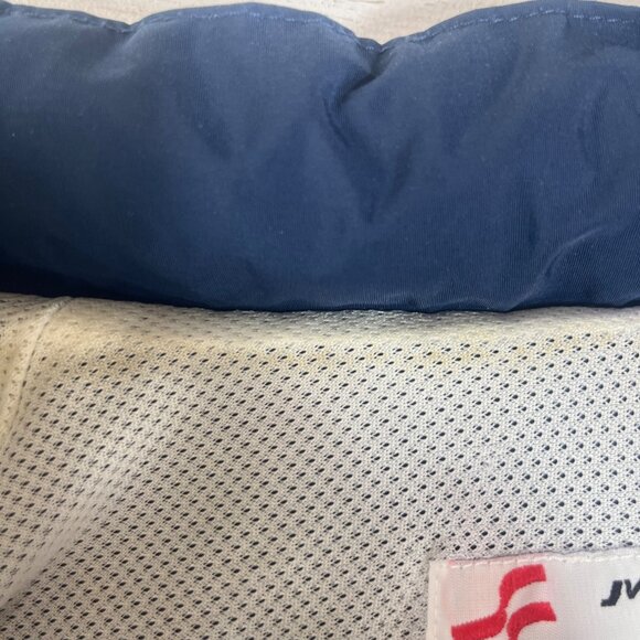 U.S. Air Force Windbreaker Jacket Mens Medium Blue Hood Reflective Stripes - Picture 8 of 9